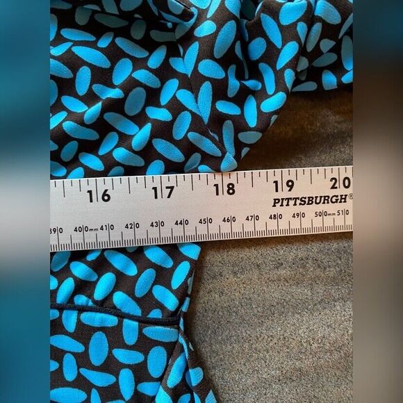 Cocomo Dress Women’s Medium Blue Multicolor Mini Stretch Multipattern Bohemian - Picture 3 of 5